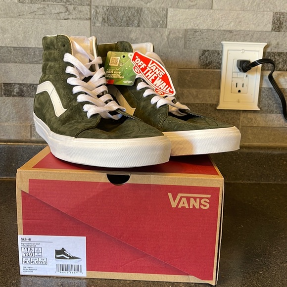 Vans Shoes Vans Sk8 Hi Pig Suede Mens Size 15 Grape Leaf Olive